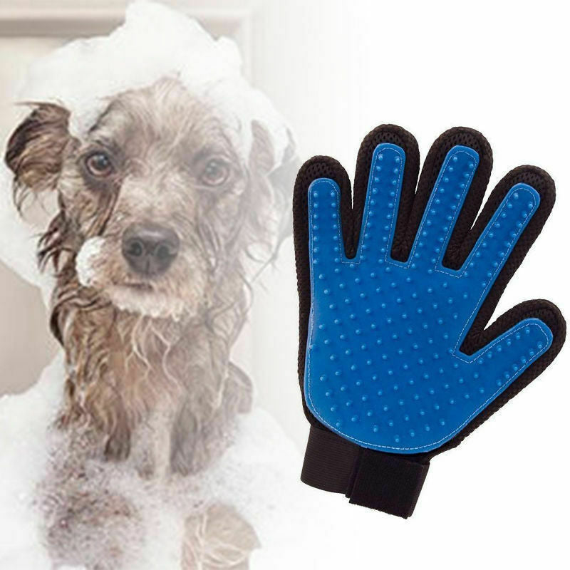 Deshedding Pet Dog Cat Grooming Glove Hair Fur Removal Brush Massage Tool