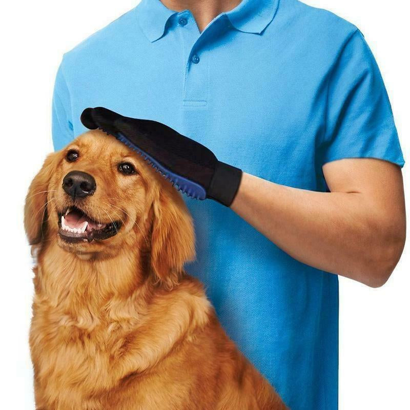 Deshedding Pet Dog Cat Grooming Glove Hair Fur Removal Brush Massage Tool