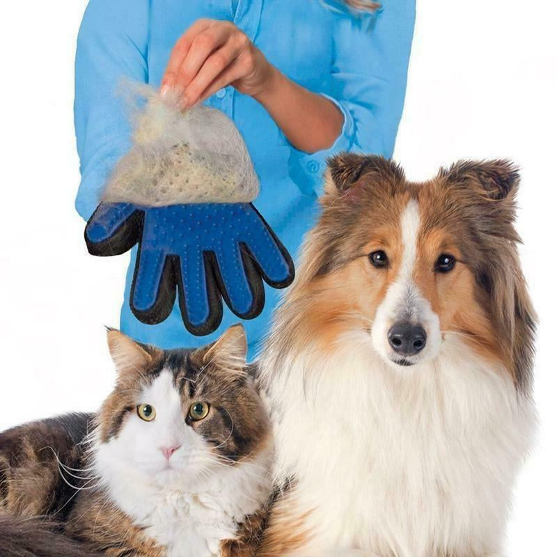Deshedding Pet Dog Cat Grooming Glove Hair Fur Removal Brush Massage Tool